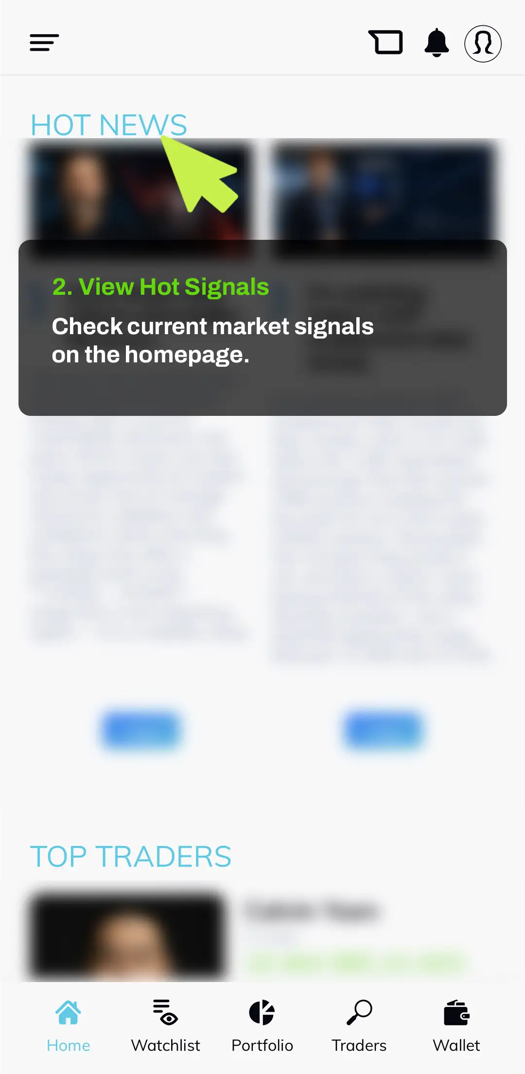 Check current market signals on the homepage Check current market signals on the homepage