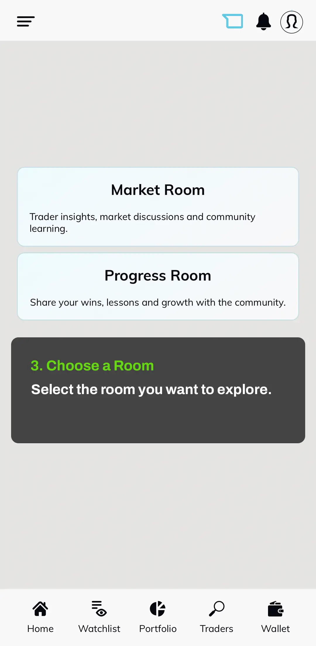 Select the room you want to explore Select the room you want to explore